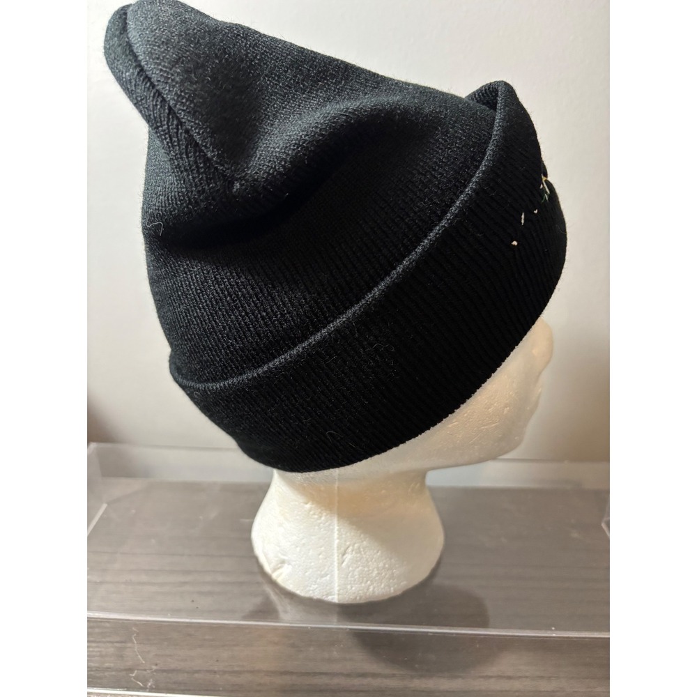 Owlcrate‎ Black Beanie with Floral Bow and Arrow Design - Picture 4 of 6